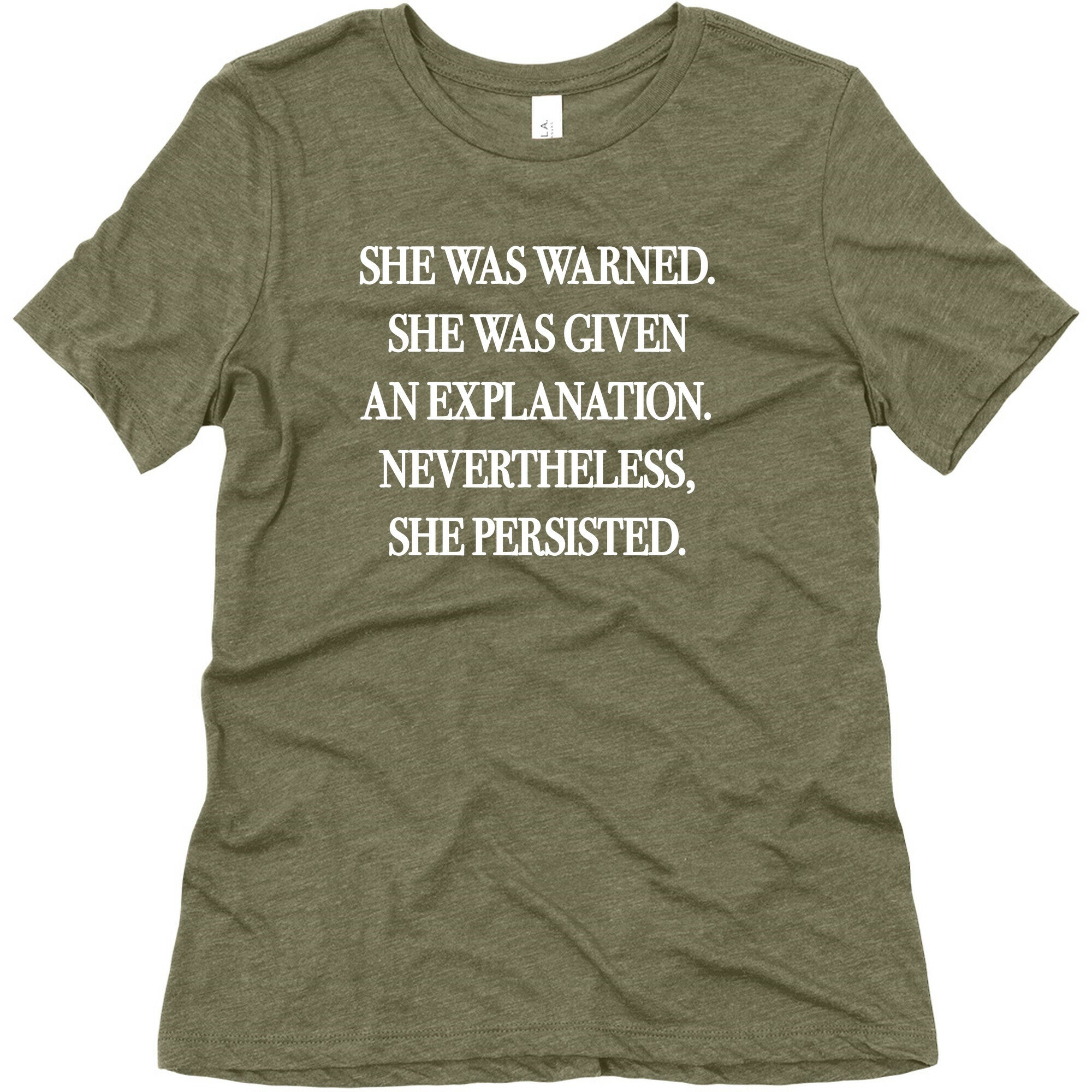 She Was Warned She Was Given An Explanation Nevertheless She Persisted Women's Triblend Tee