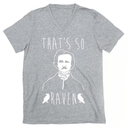 That's So Raven Parody White Print V-Neck