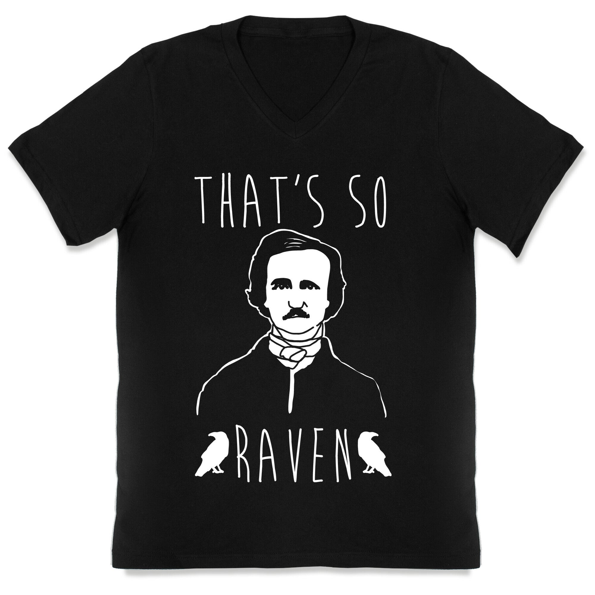 That's So Raven Parody White Print V-Neck