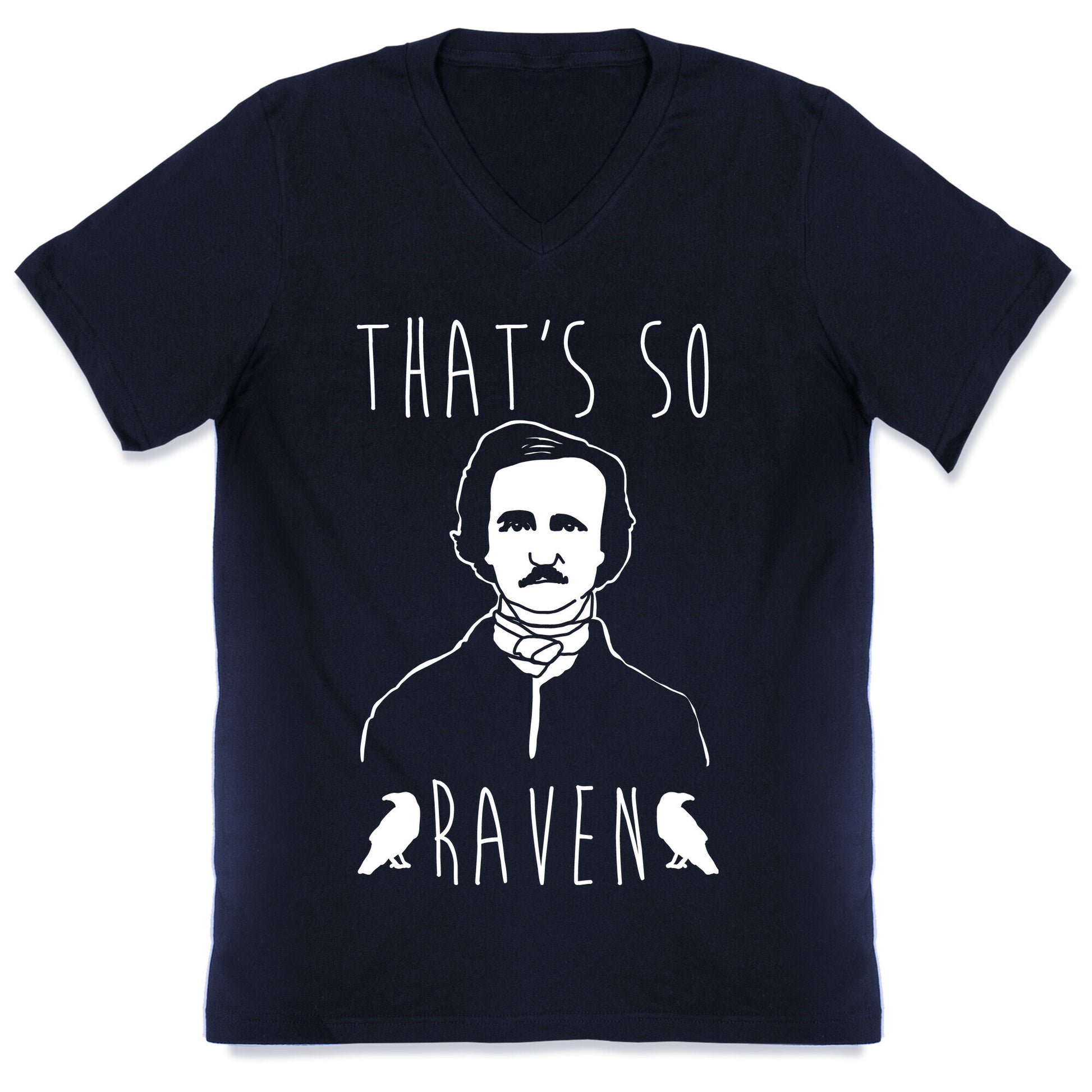 That's So Raven Parody White Print V-Neck