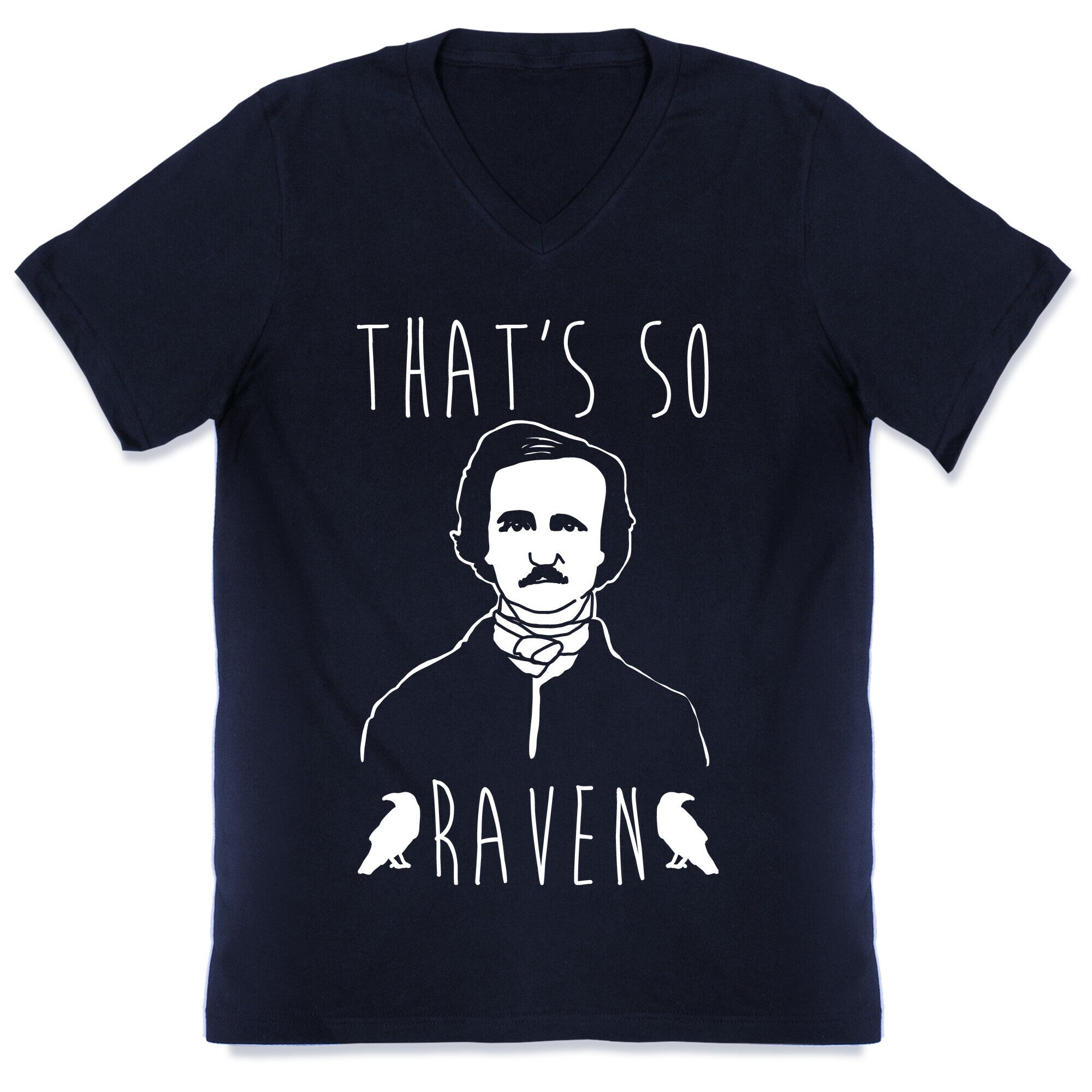 That's So Raven Parody White Print V-Neck