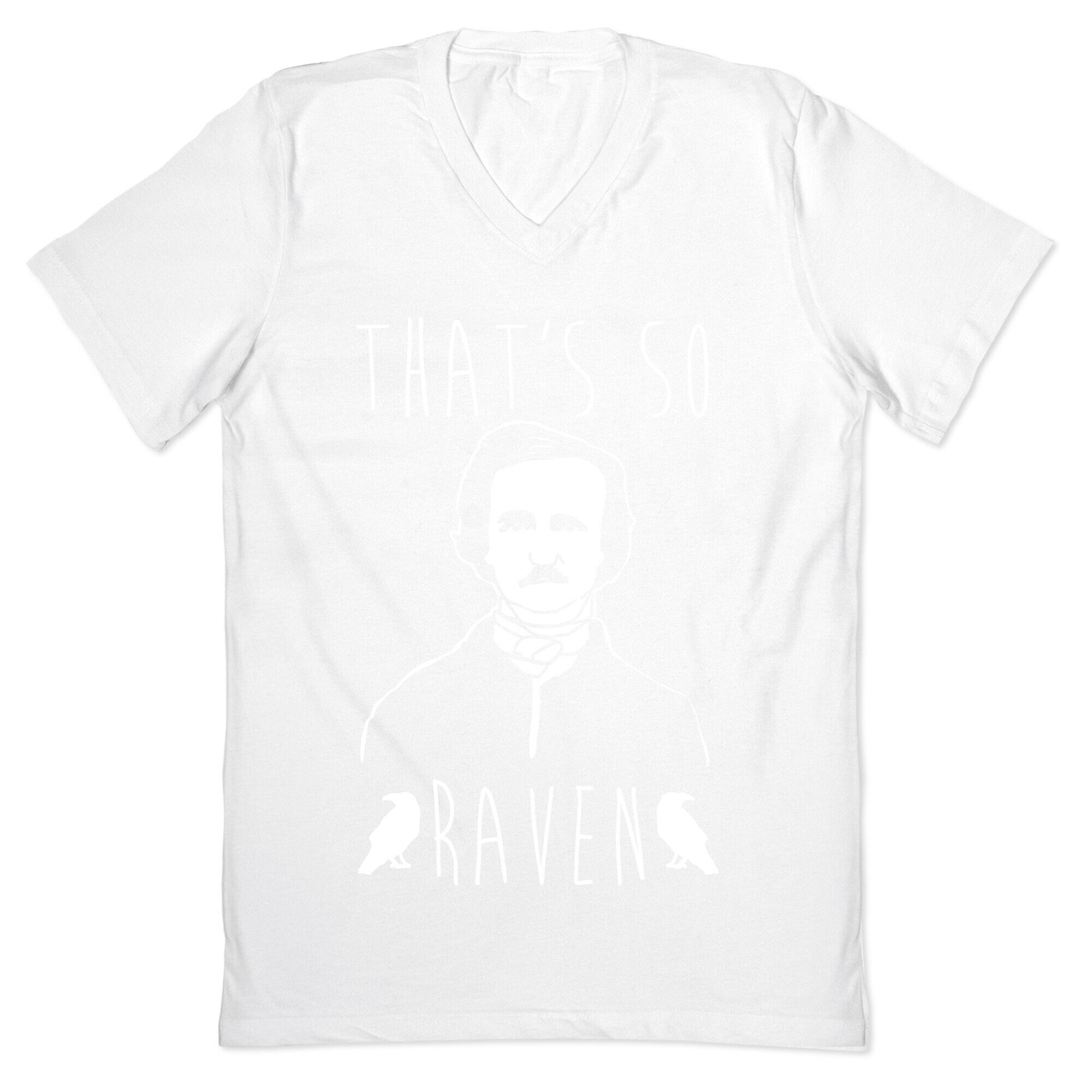 That's So Raven Parody White Print V-Neck