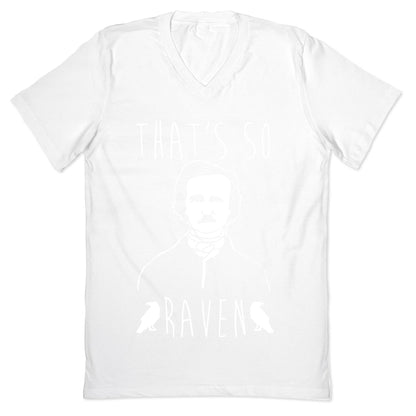 That's So Raven Parody White Print V-Neck