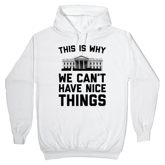 This is Why We Can't Have Nice Things (white House) Hoodie