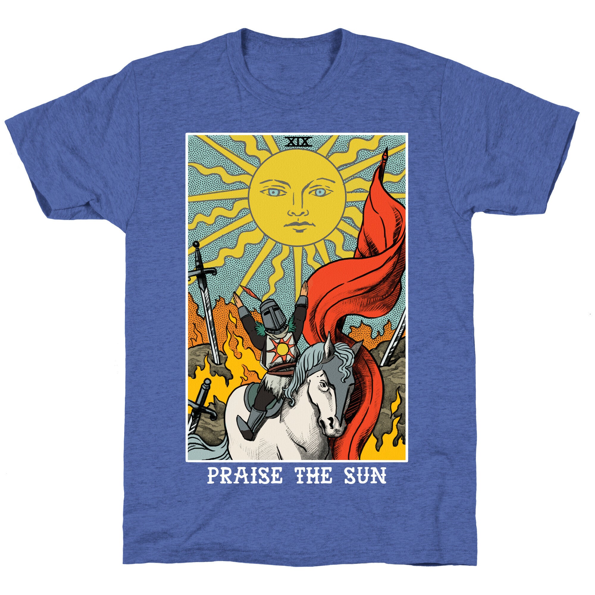 Praise The Sun Tarot Card Unisex Triblend Tee