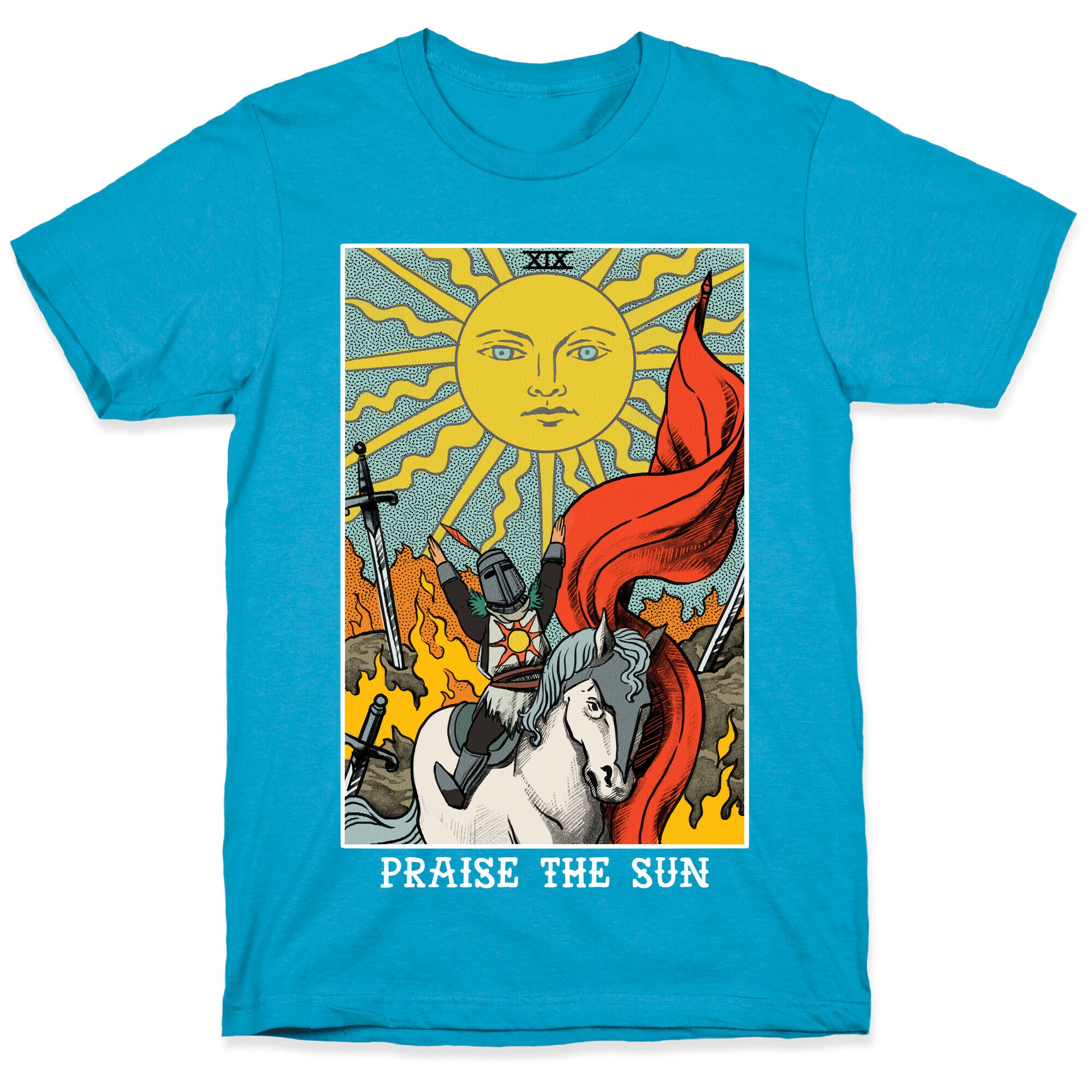 Praise The Sun Tarot Card Unisex Triblend Tee