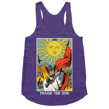 Praise The Sun Tarot Card Racerback Tank