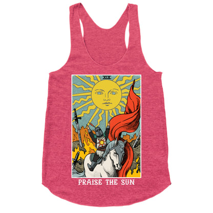 Praise The Sun Tarot Card Racerback Tank