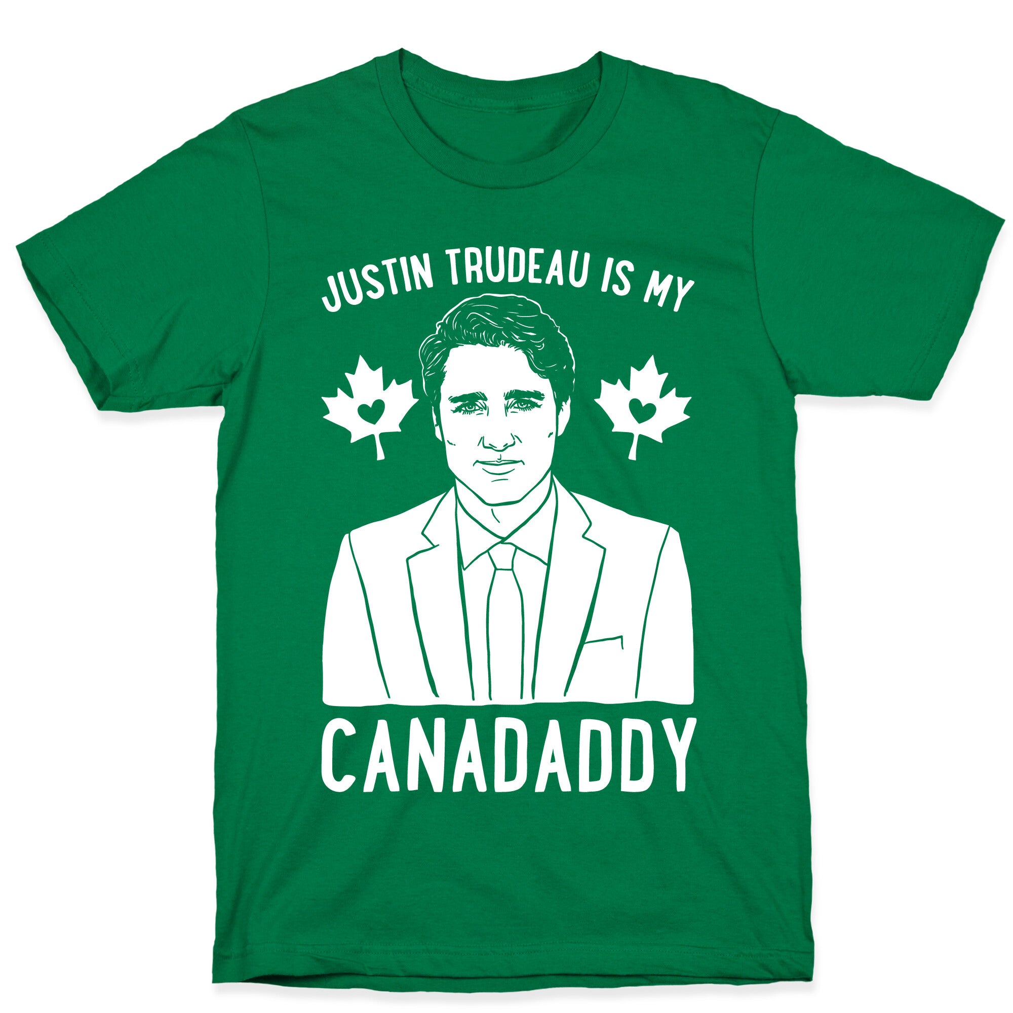 Justin Trudeau Is My Canadaddy Parody White Print  T-Shirt