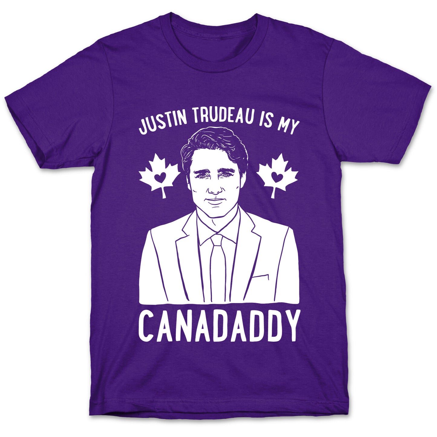 Justin Trudeau Is My Canadaddy Parody White Print  T-Shirt