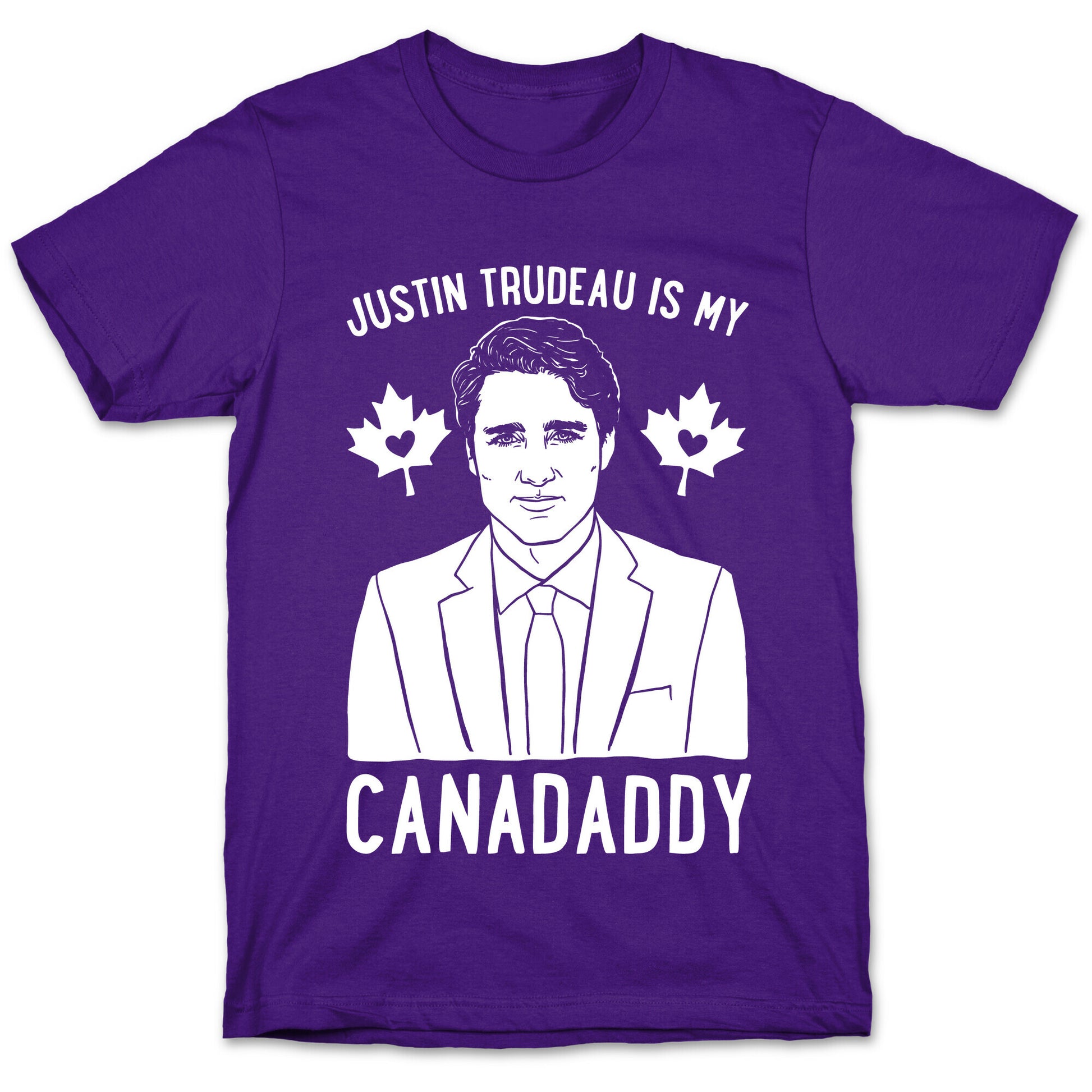 Justin Trudeau Is My Canadaddy Parody White Print  T-Shirt