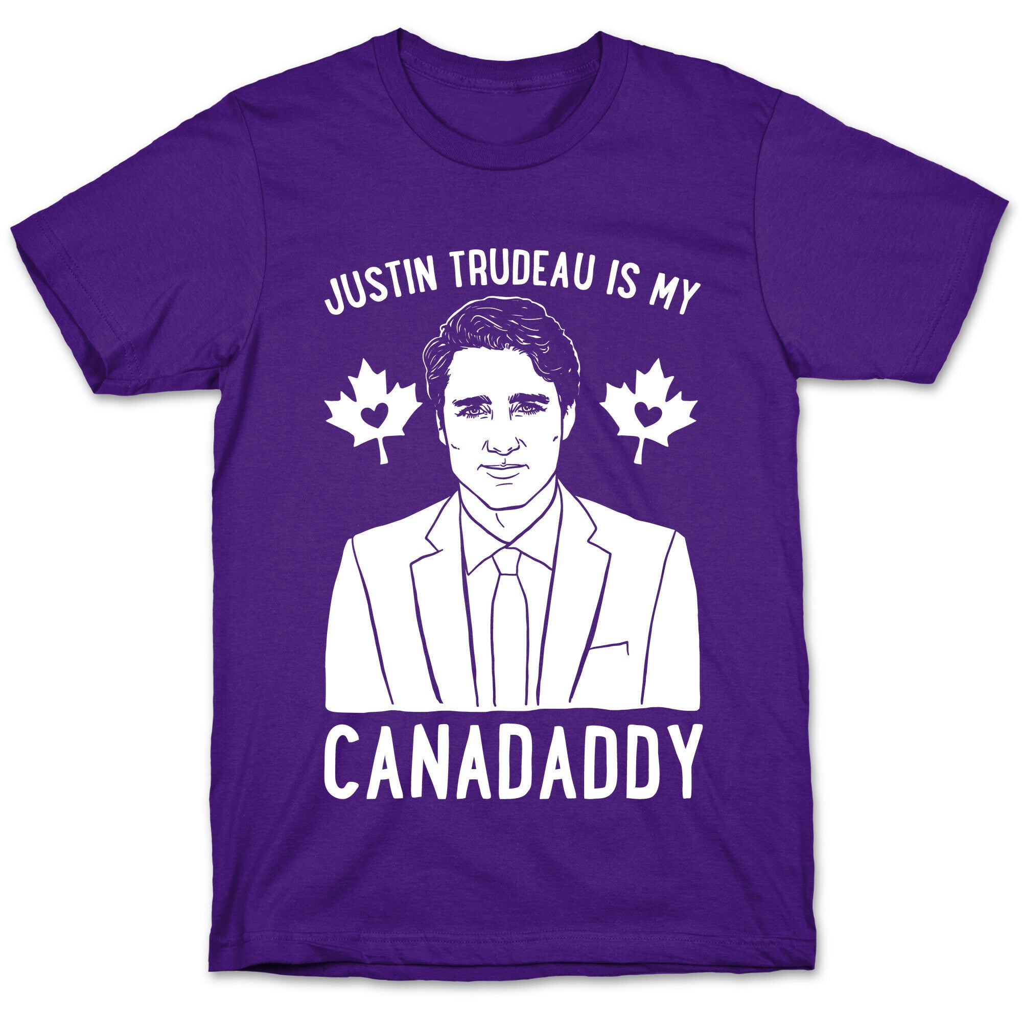 Justin Trudeau Is My Canadaddy Parody White Print  T-Shirt