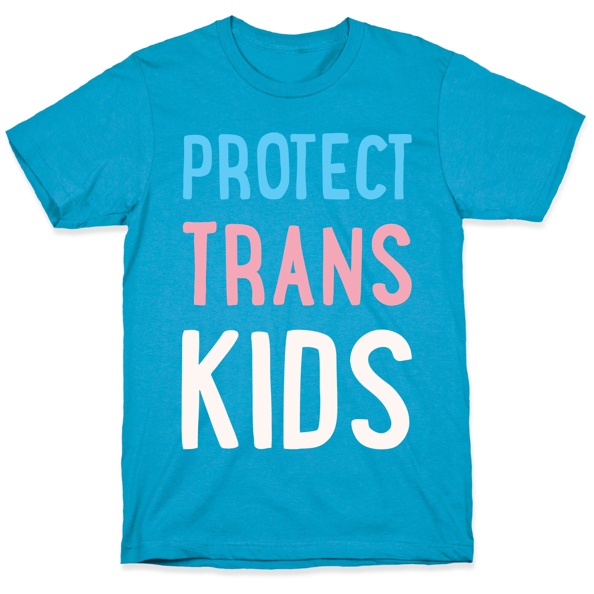 Protect Trans Kids White Print Unisex Triblend Tee