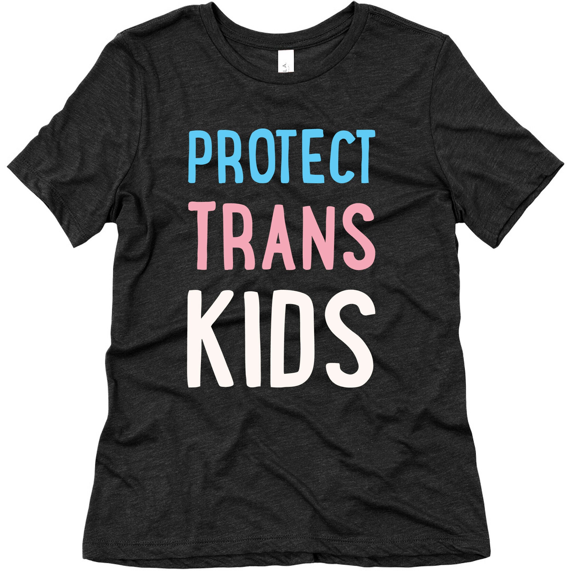 Protect Trans Kids White Print Women's Triblend Tee