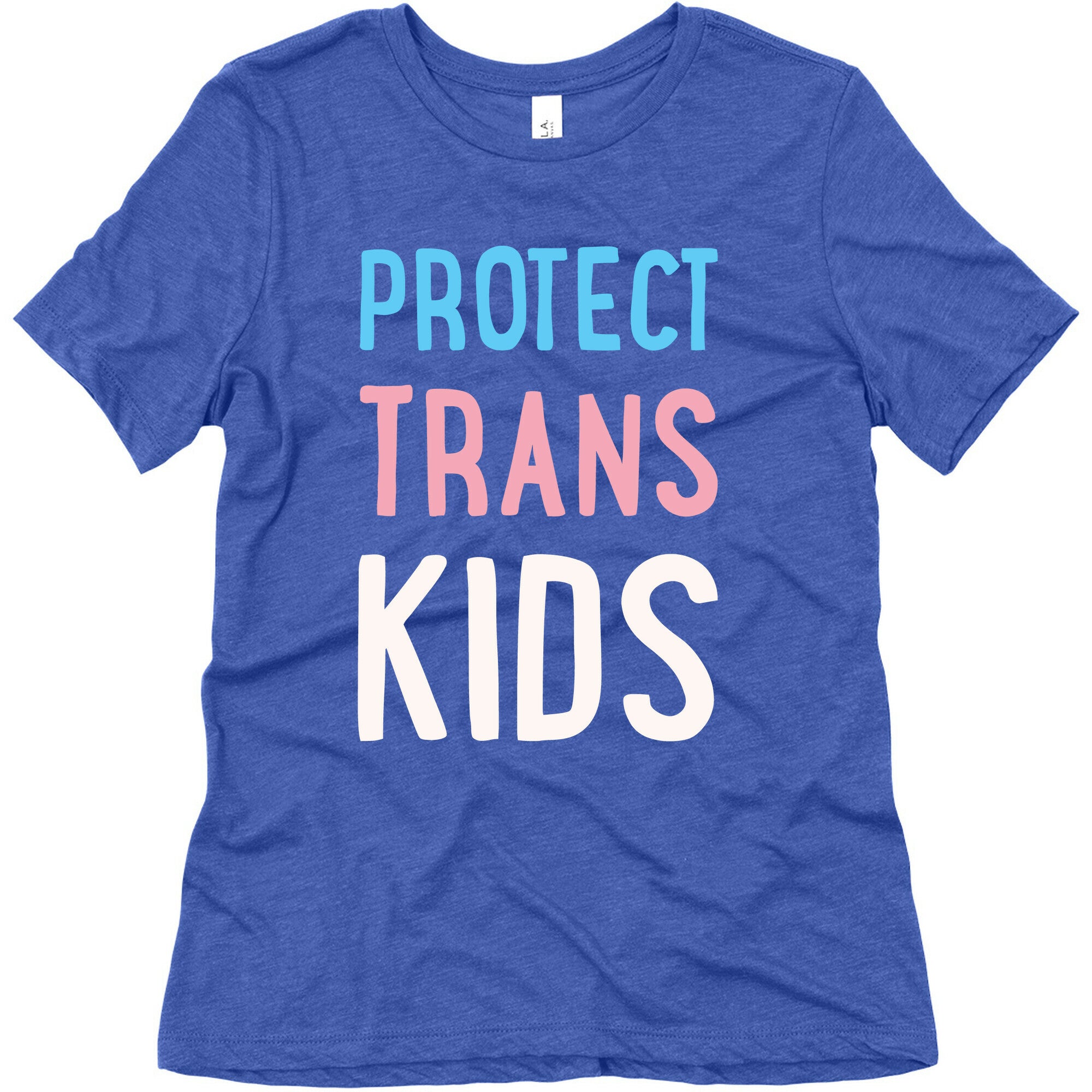 Protect Trans Kids White Print Women's Triblend Tee