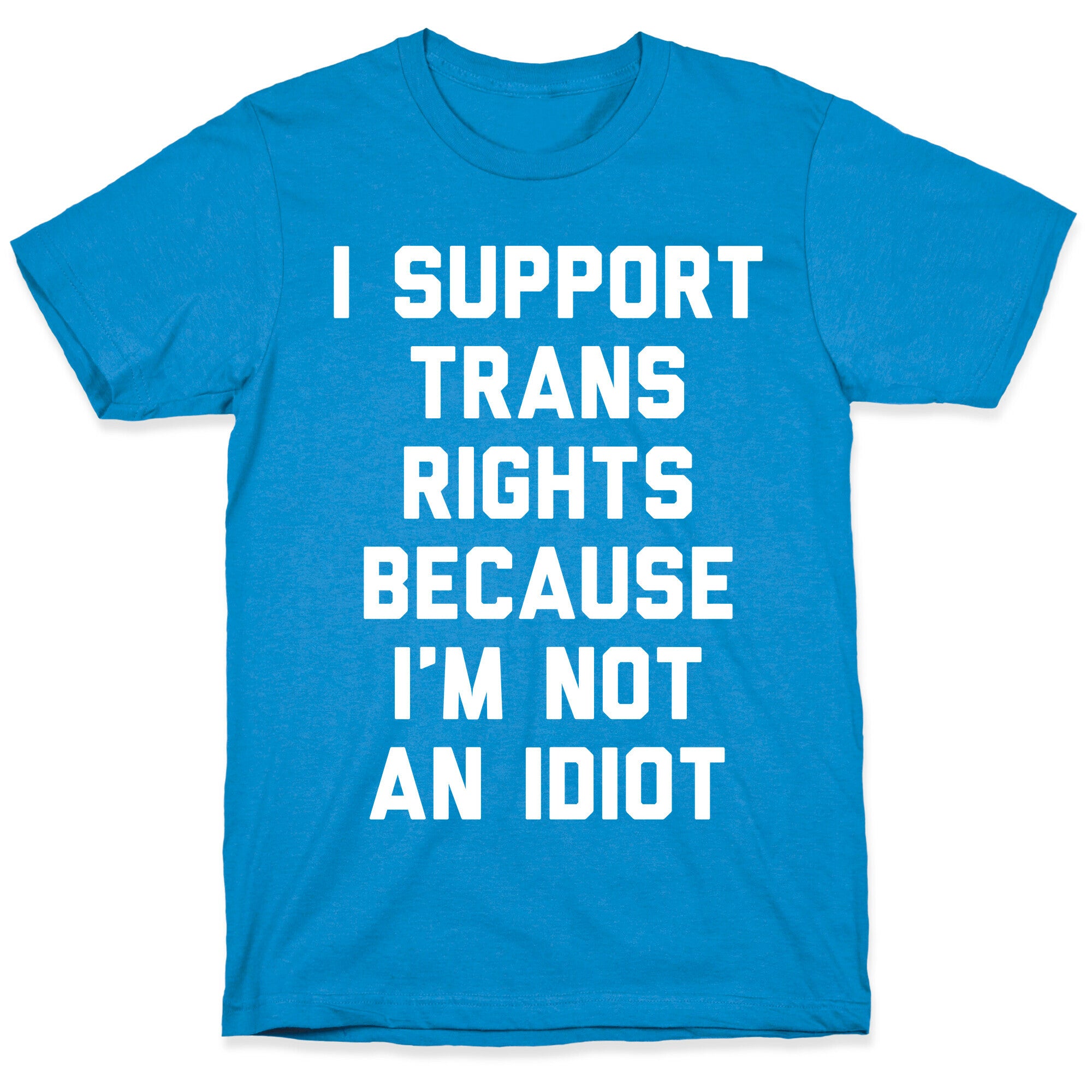 I Support Trans Rights Because I'm Not An Idiot T-Shirt