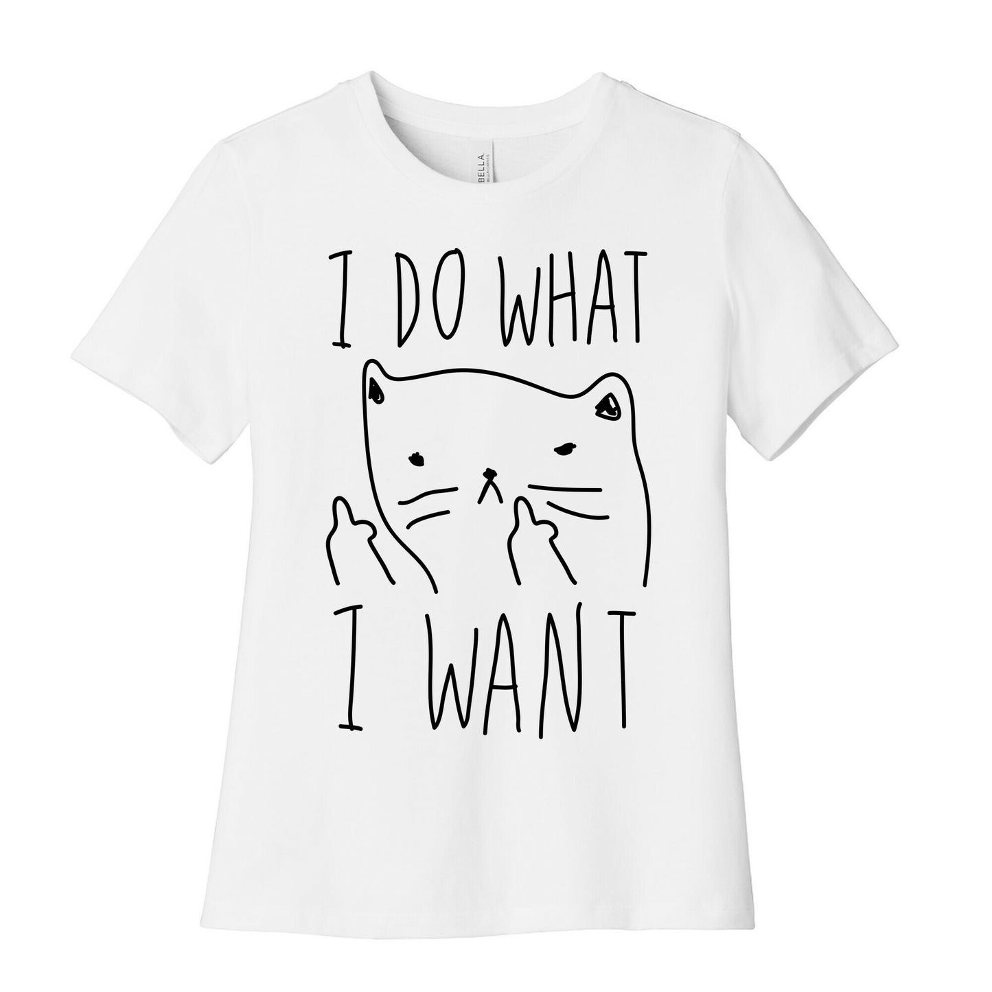 I Do What I Want Cat Women's Cotton Tee