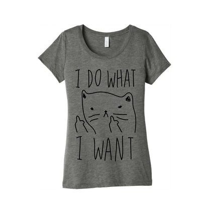 I Do What I Want Cat Women's Triblend Tee