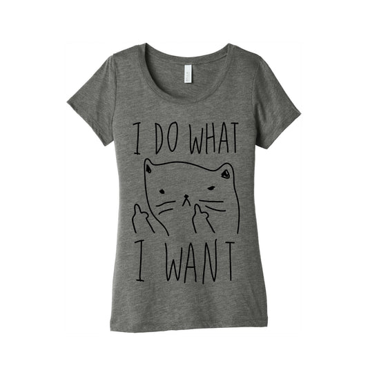 I Do What I Want Cat Women's Triblend Tee