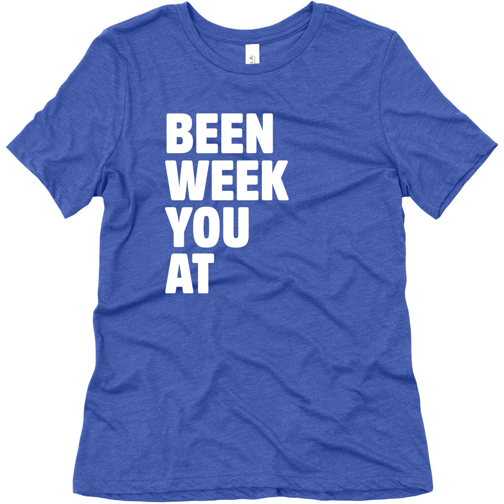 One Week Pair 2 White Print Women's Triblend Tee