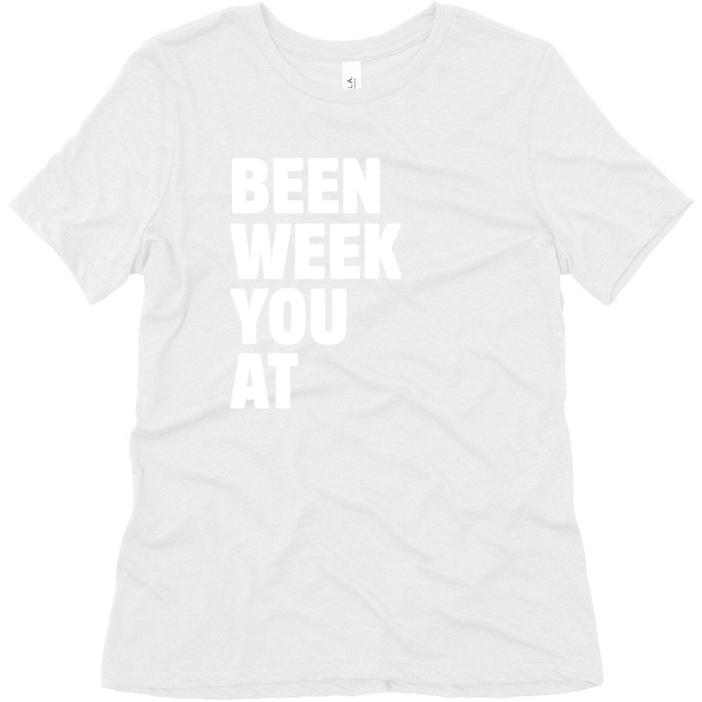 One Week Pair 2 White Print Women's Triblend Tee