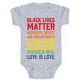 Black Lives Matter List Baby One Piece