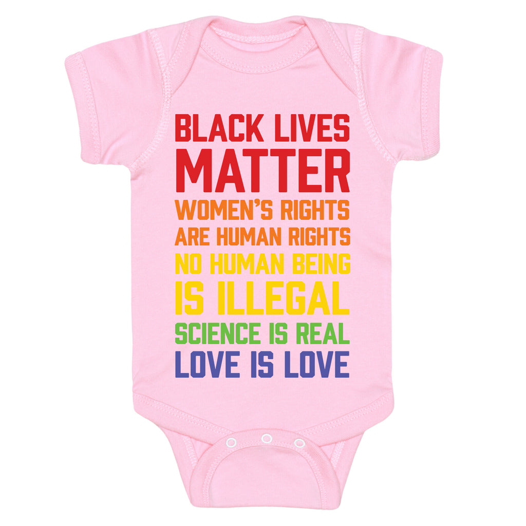 Black Lives Matter List Baby One Piece