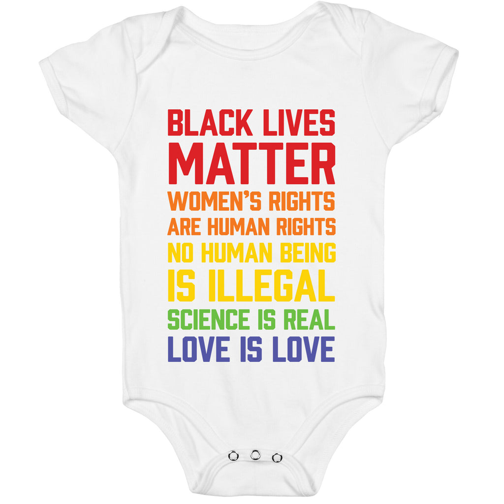 Black Lives Matter List Baby One Piece