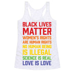 Black Lives Matter List Racerback Tank