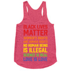 Black Lives Matter List Racerback Tank