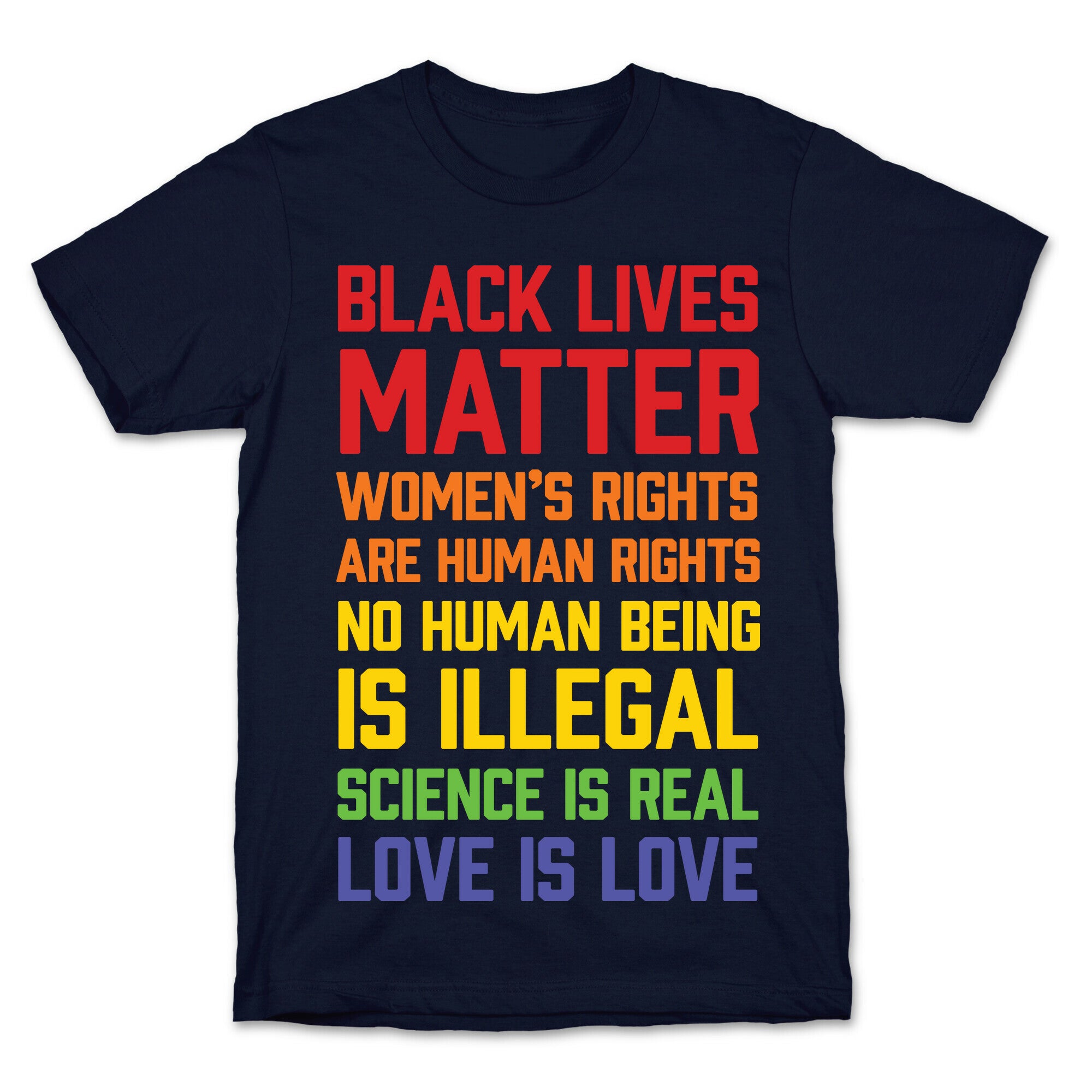 Black Lives Matter List T-Shirt