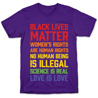 Black Lives Matter List T-Shirt