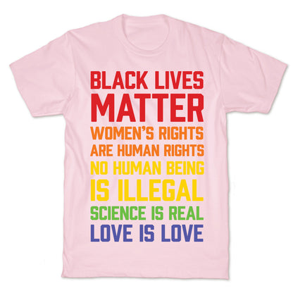 Black Lives Matter List T-Shirt