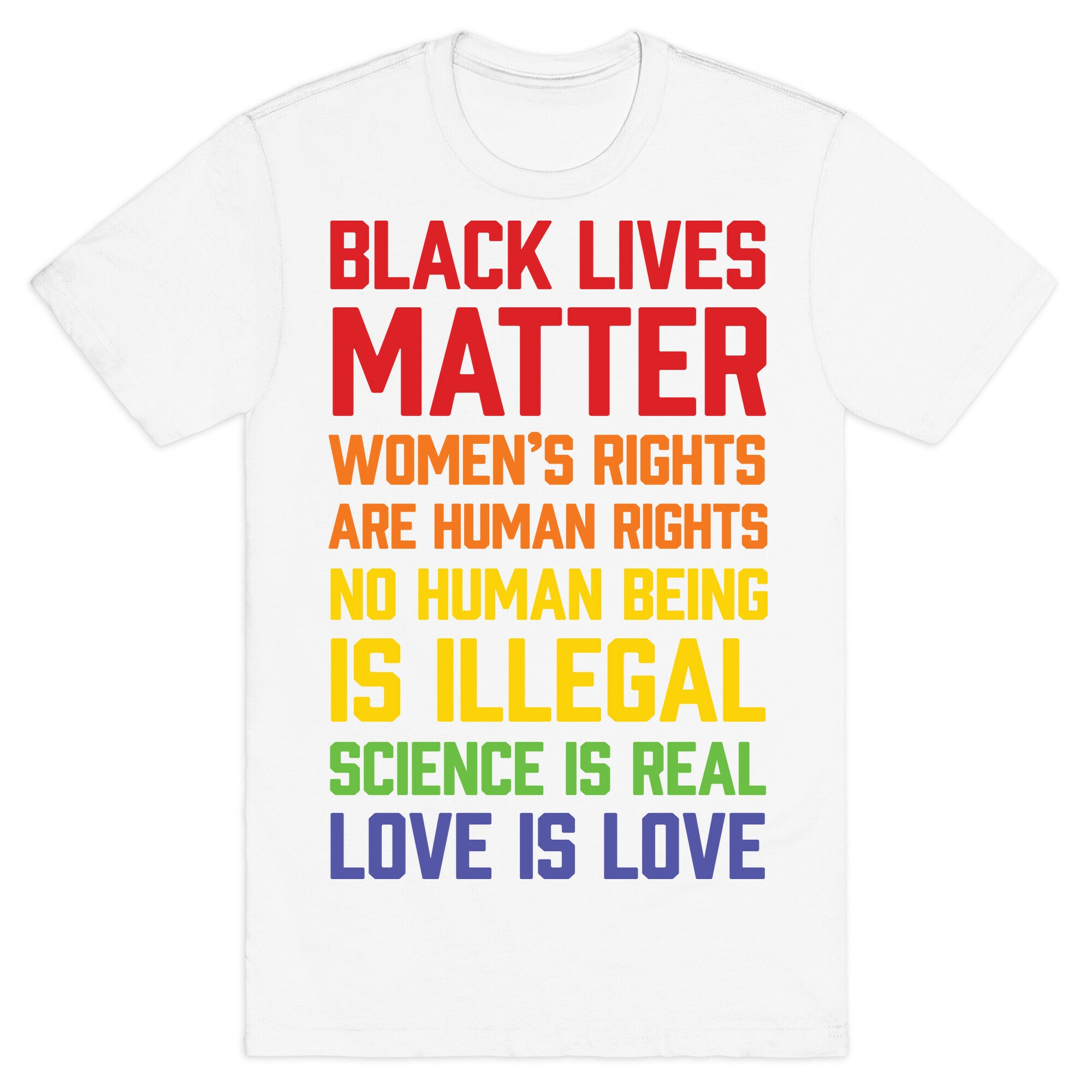 Black Lives Matter List T-Shirt