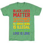 Black Lives Matter List Unisex Triblend Tee