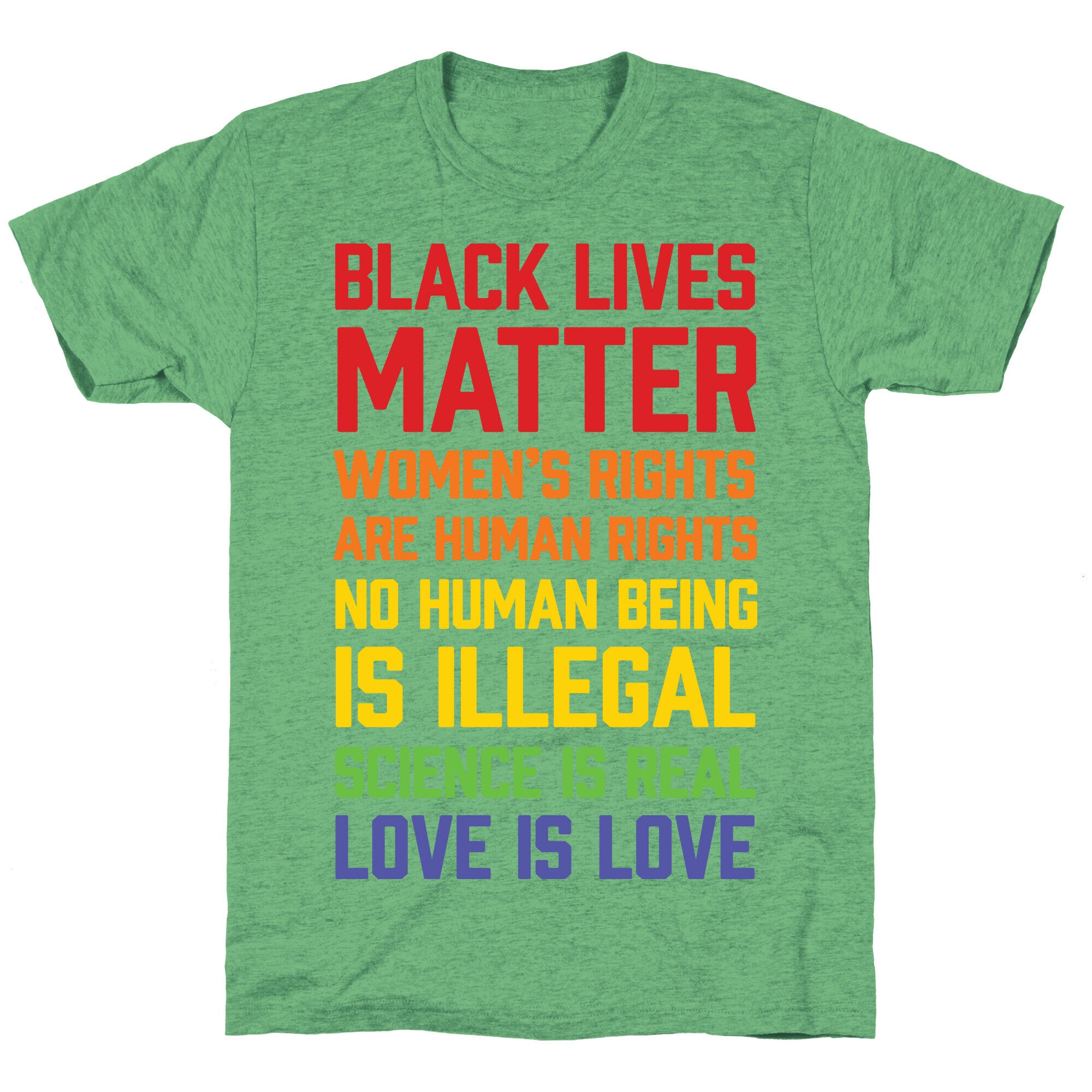 Black Lives Matter List Unisex Triblend Tee