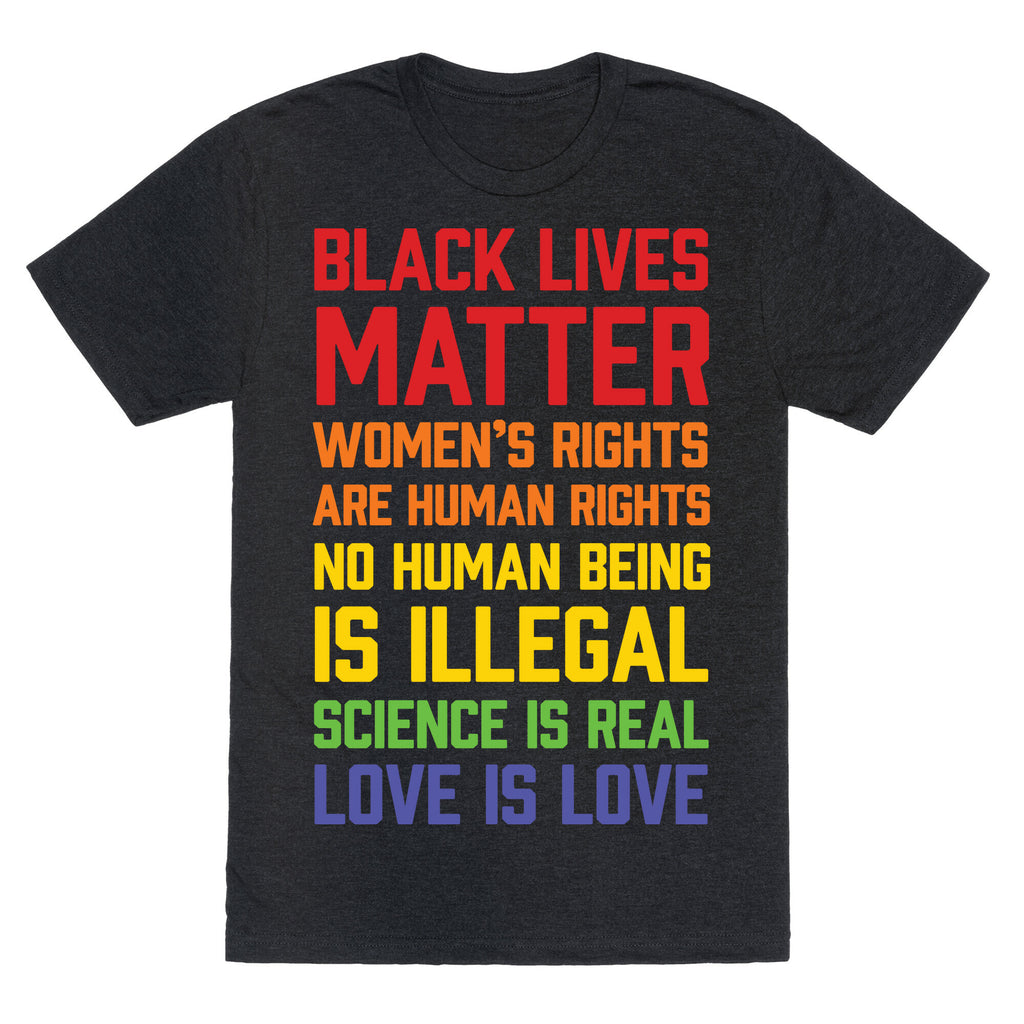 Black Lives Matter List Unisex Triblend Tee