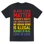 Black Lives Matter List Unisex Triblend Tee