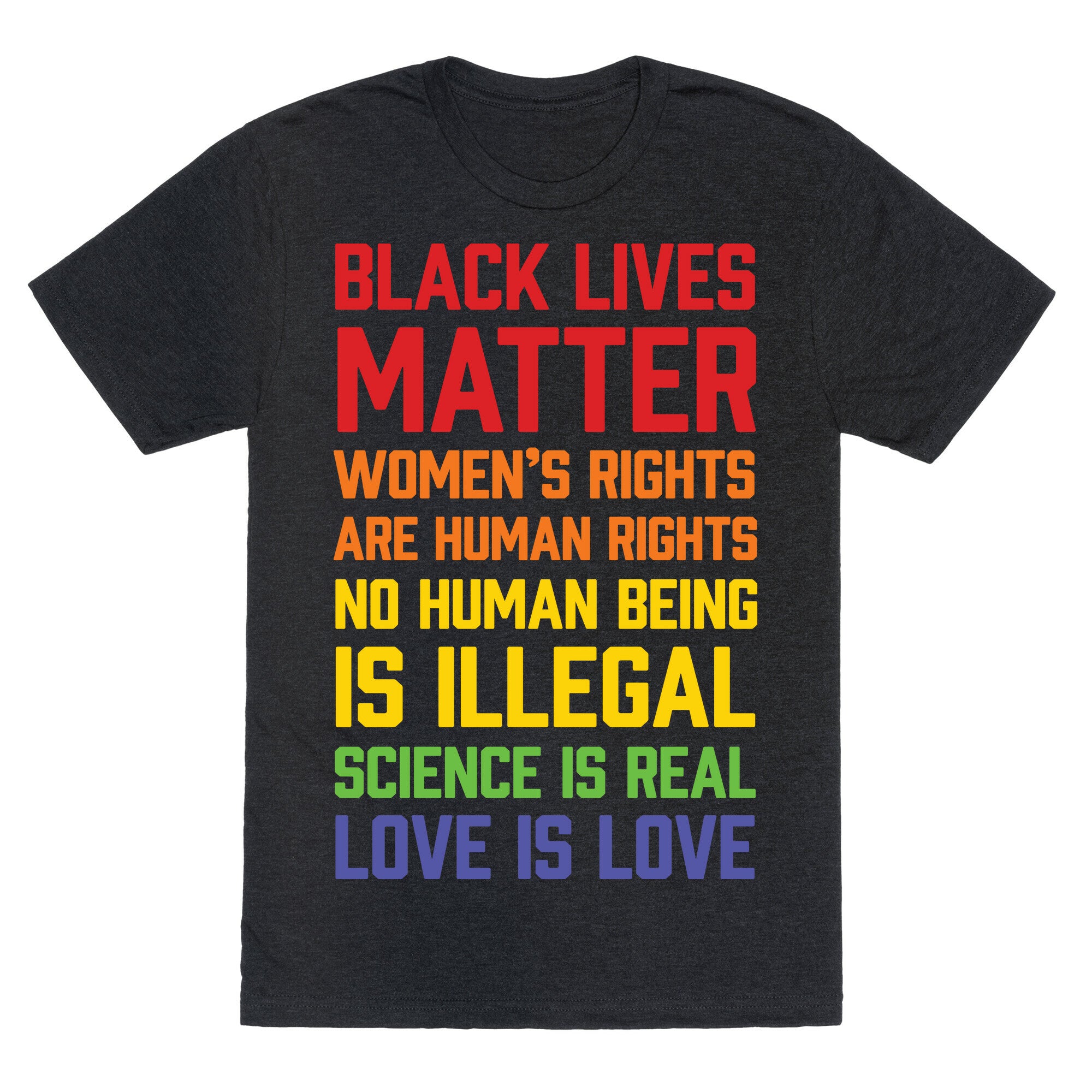 Black Lives Matter List Unisex Triblend Tee