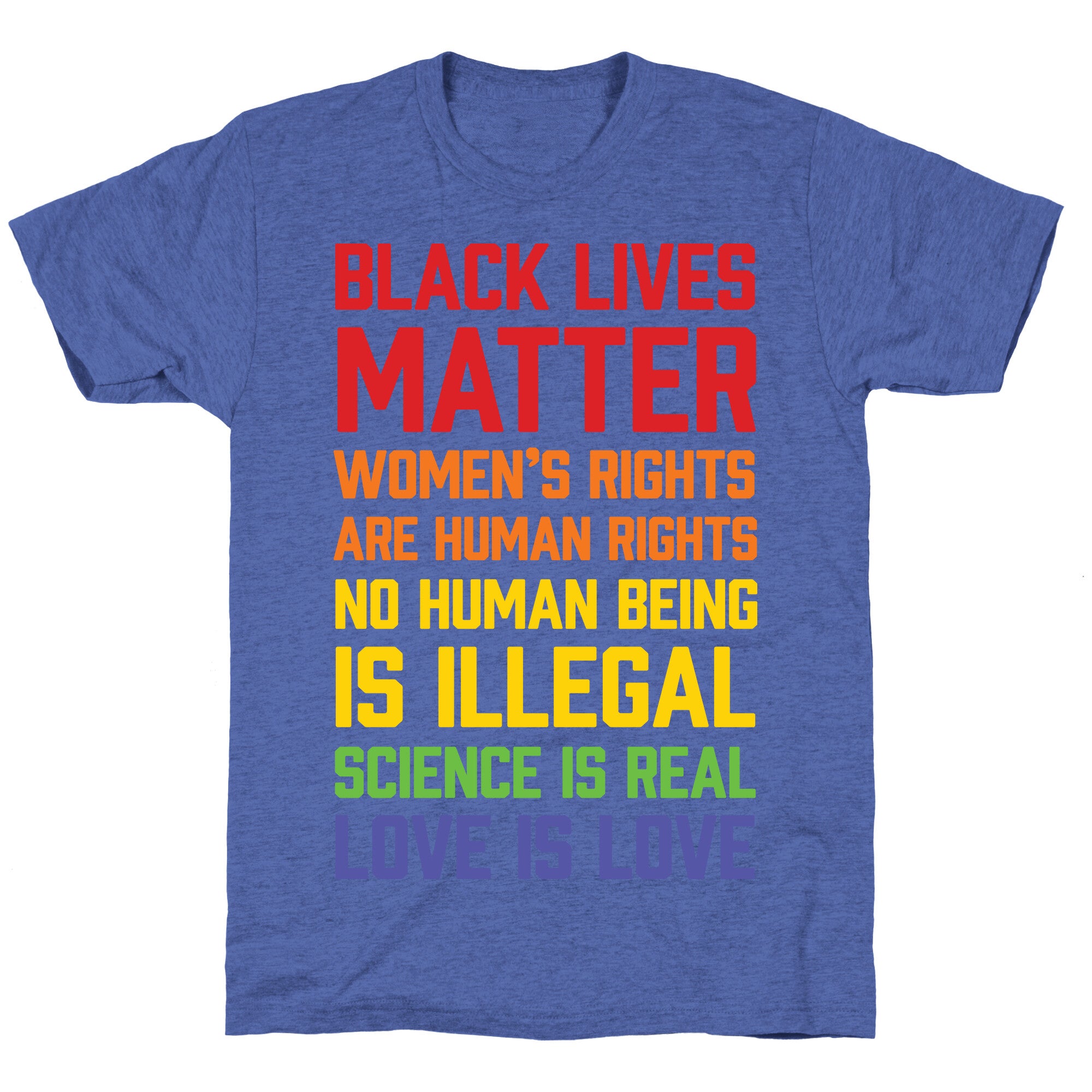 Black Lives Matter List Unisex Triblend Tee