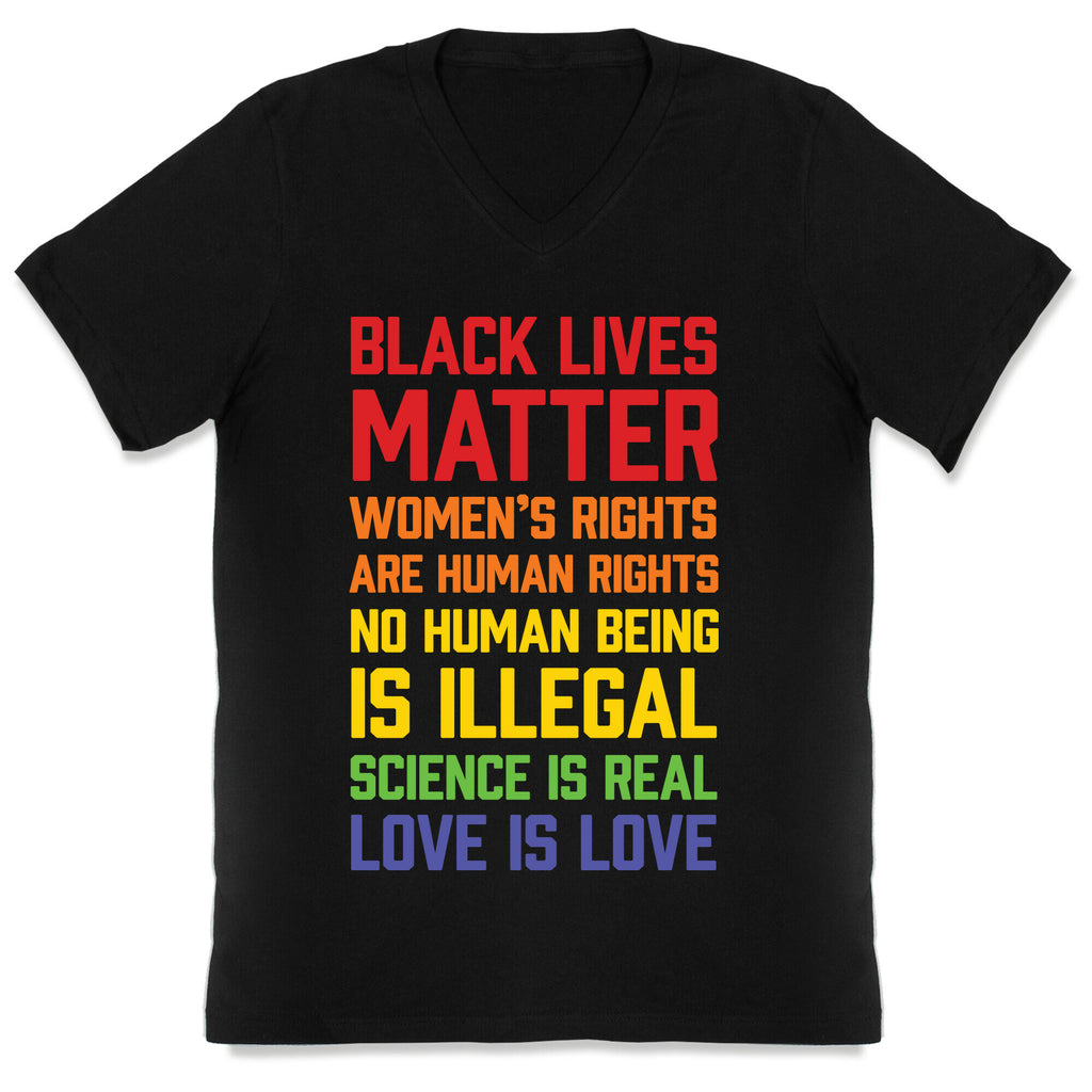 Black Lives Matter List V-Neck