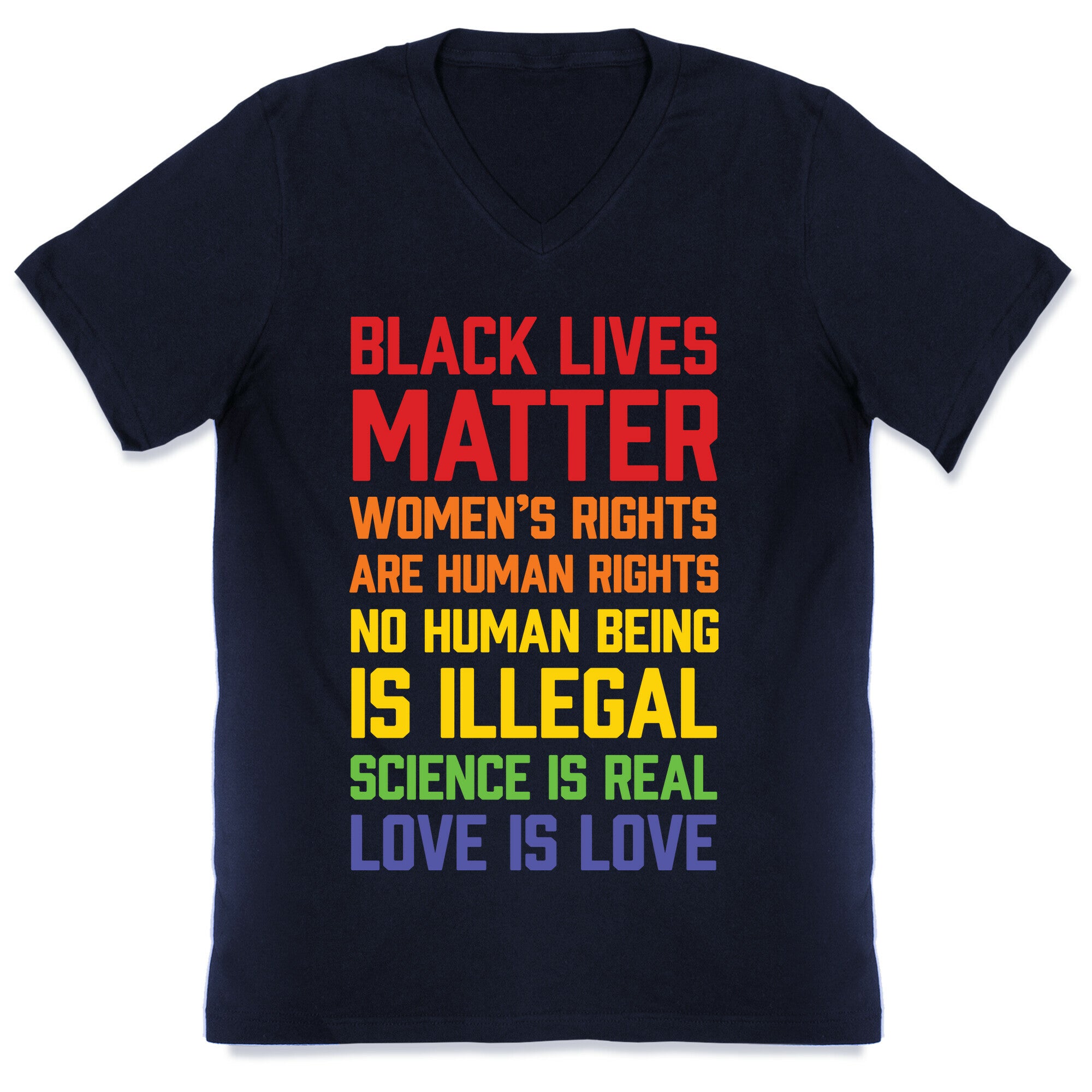 Black Lives Matter List V-Neck