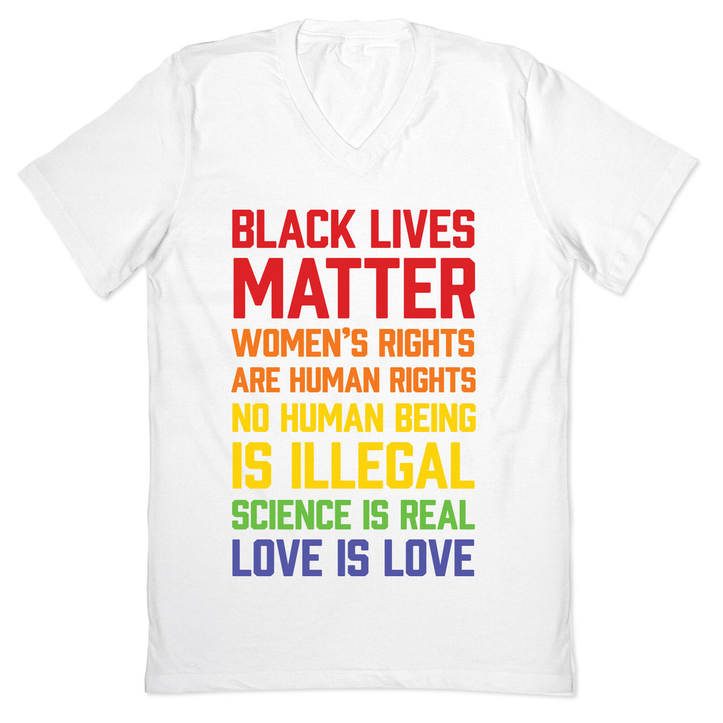 Black Lives Matter List V-Neck