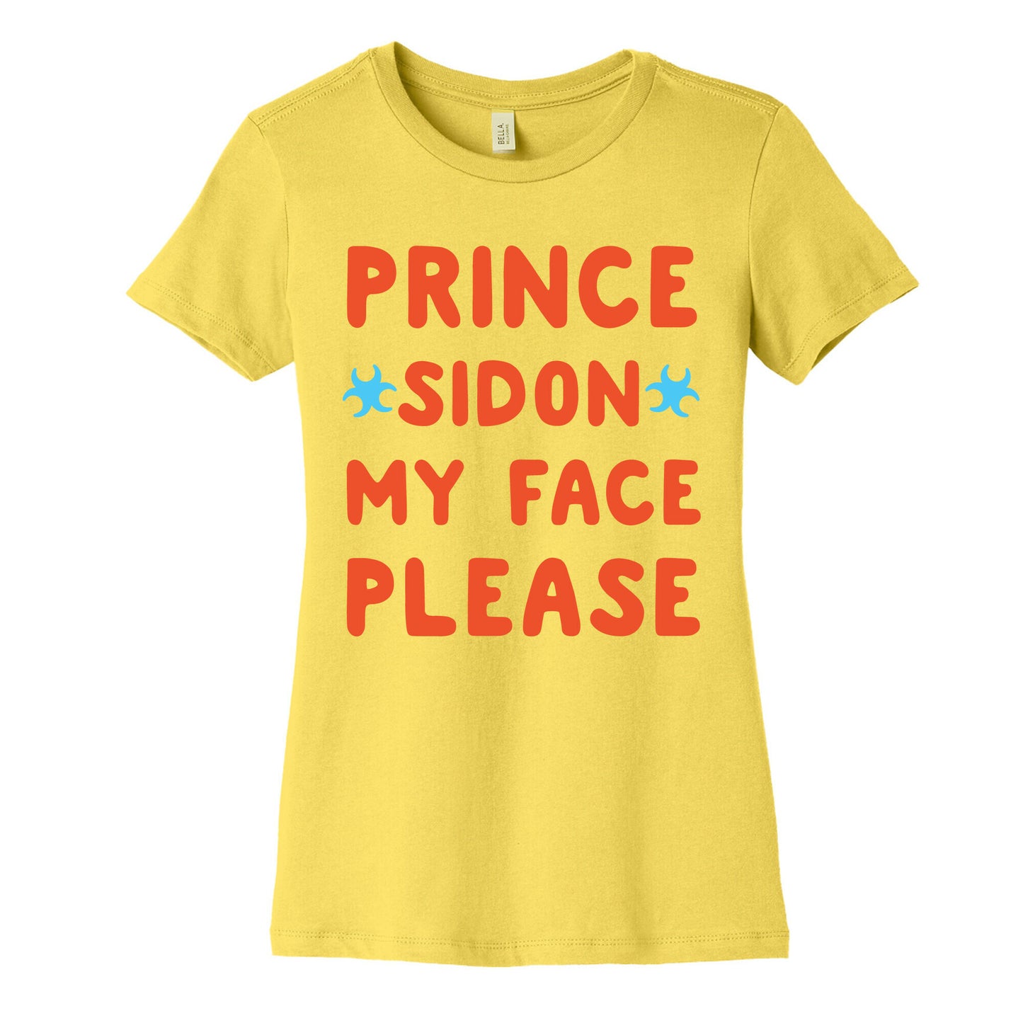Prince Sidon My Face Please Parody White Print Women's Cotton Tee