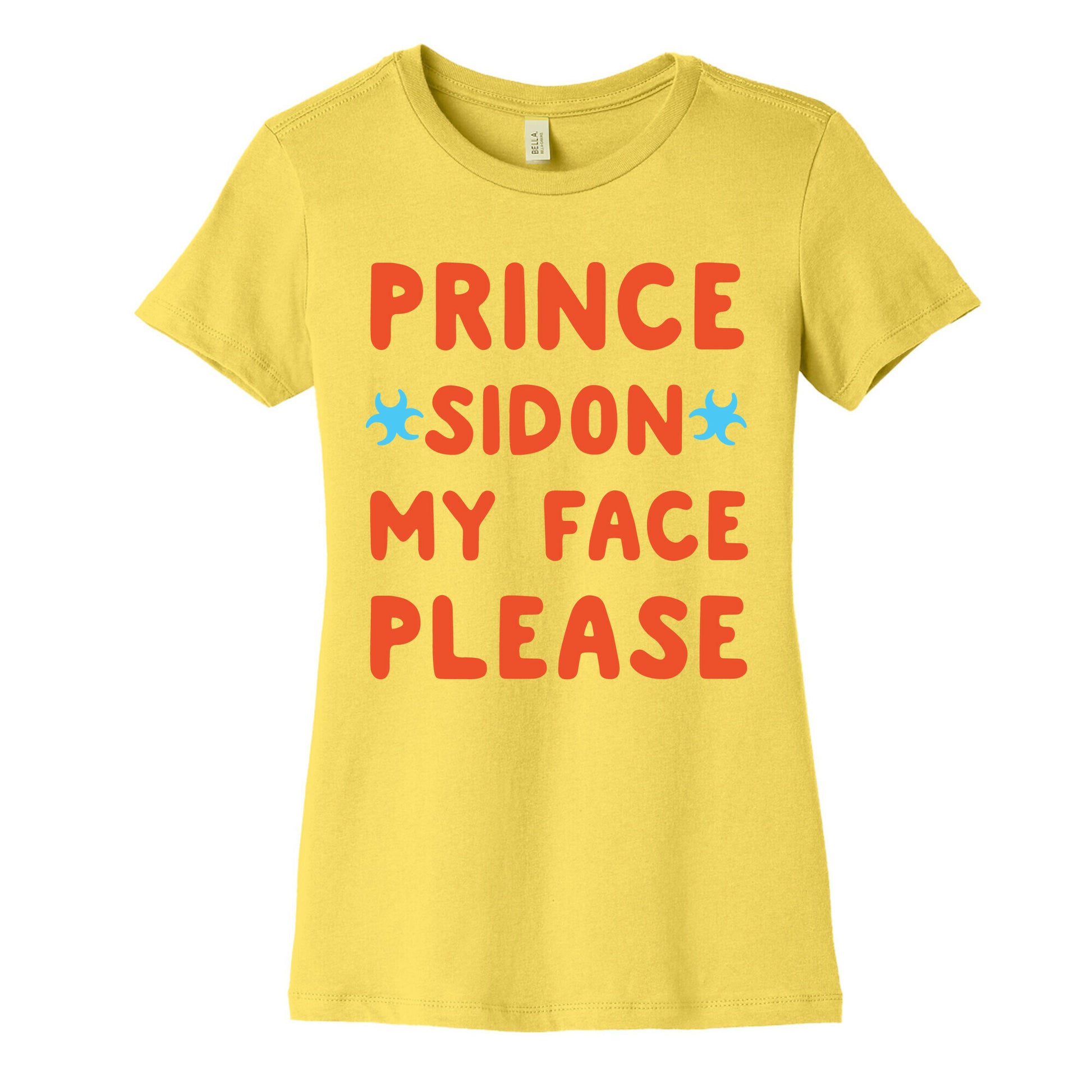 Prince Sidon My Face Please Parody White Print Women's Cotton Tee