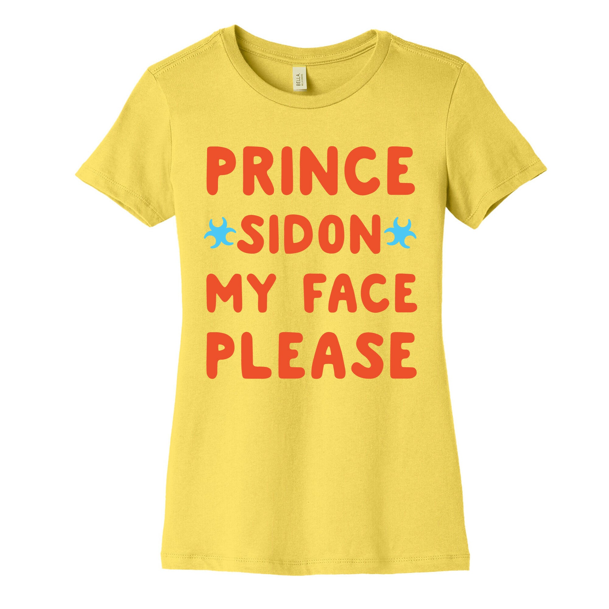 Prince Sidon My Face Please Parody White Print Women's Cotton Tee