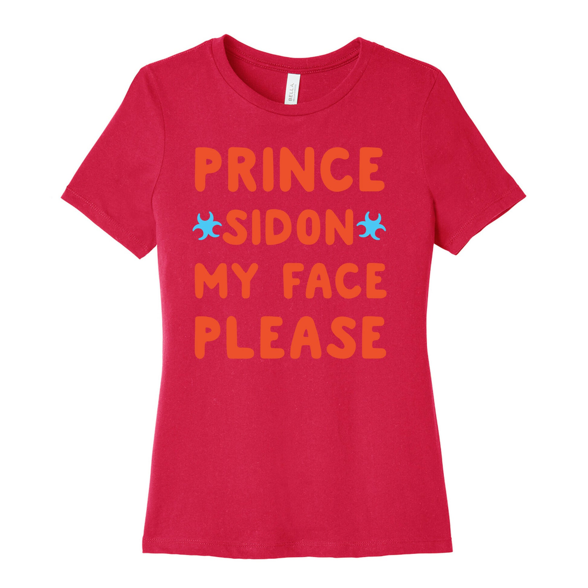 Prince Sidon My Face Please Parody White Print Women's Cotton Tee