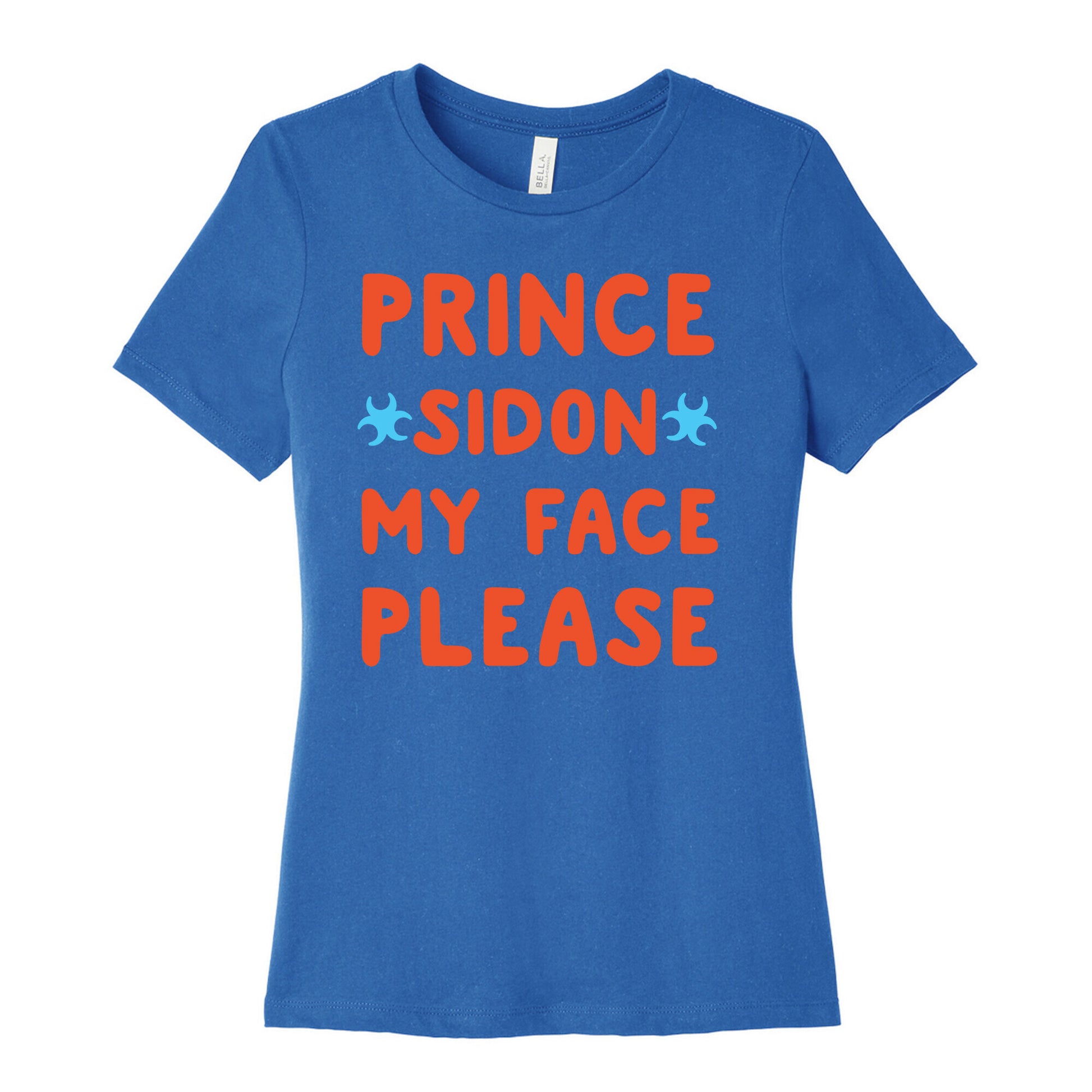 Prince Sidon My Face Please Parody White Print Women's Cotton Tee