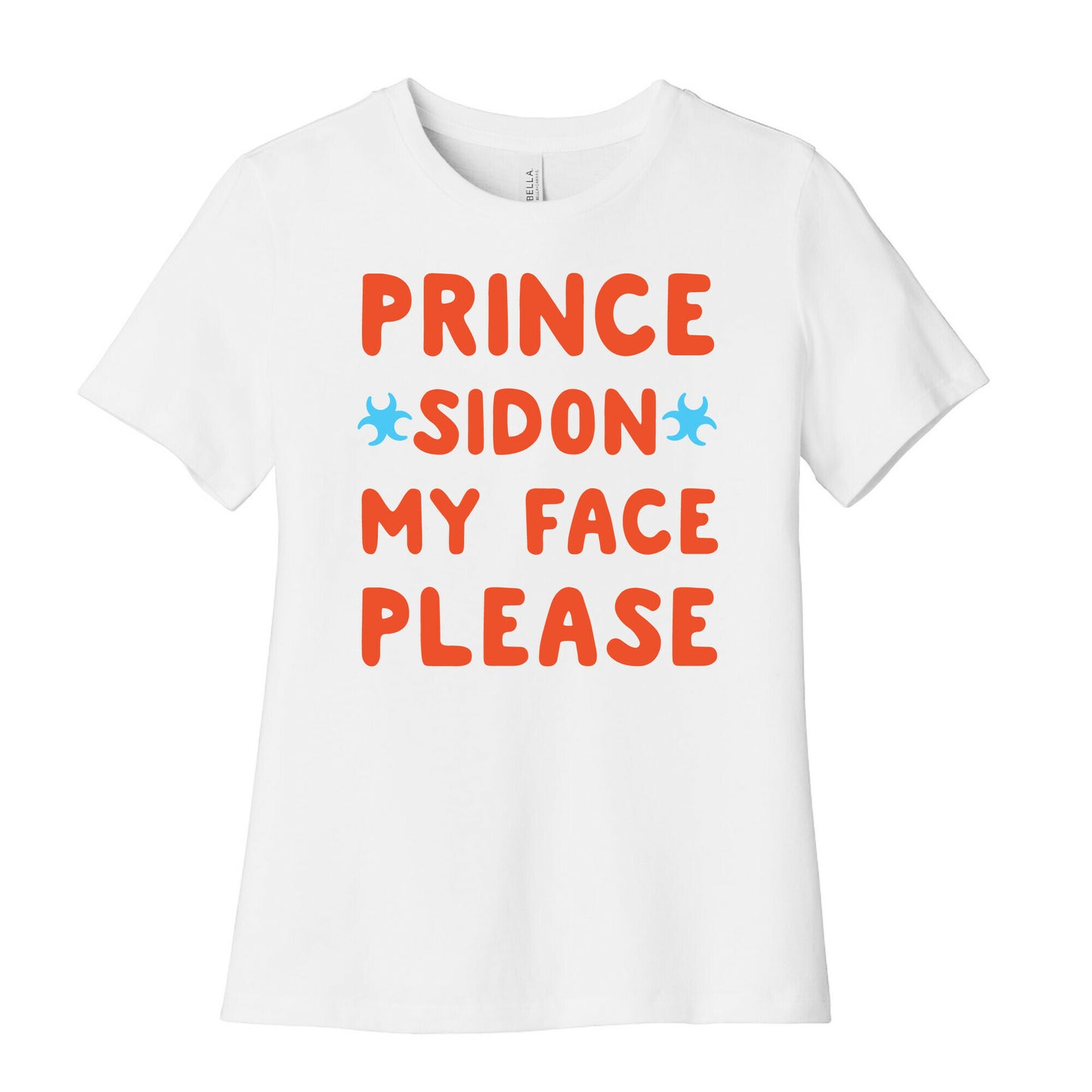 Prince Sidon My Face Please Parody White Print Women's Cotton Tee