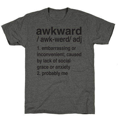 Awkward Definition Unisex Triblend Tee